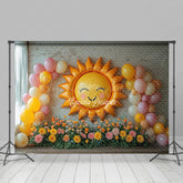 Lofaris Floral Sun Balloon Arch Sweet Cake Smash Backdrop