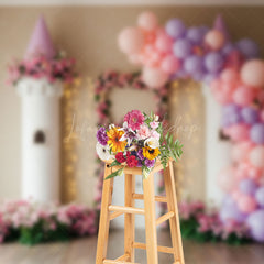 Lofaris Floral Sweet Balloon Arch Lights Wedding Backdrop