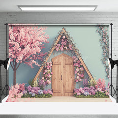 Lofaris Floral Sweet Cabin Spring Wedding Backdrop