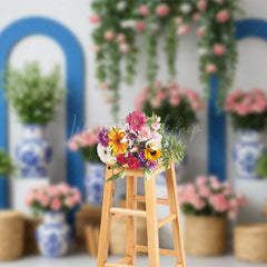 Lofaris Floral Vases Sweet Spring Garden Photo Backdrop