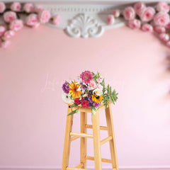 Lofaris Floral Victorian Molding Wall Wedding Photo Backdrop