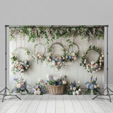 Lofaris Floral Vine Wreath Easter Photography Backdrop
