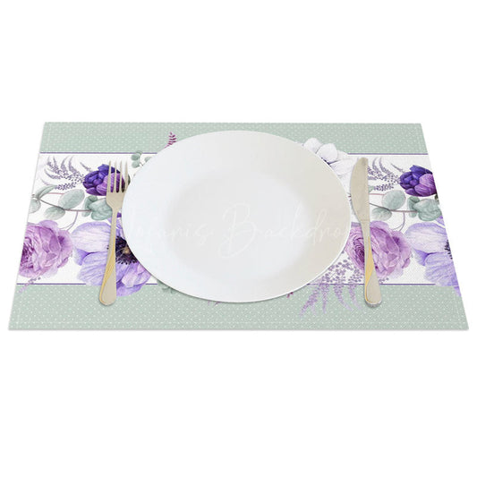 Lofaris Floral Violet Sweet Fresh Spring Set of 4 Placemats