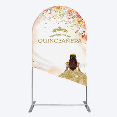 Lofaris Floral Welcome To My Quinceanera Birthday Arch Backdrop