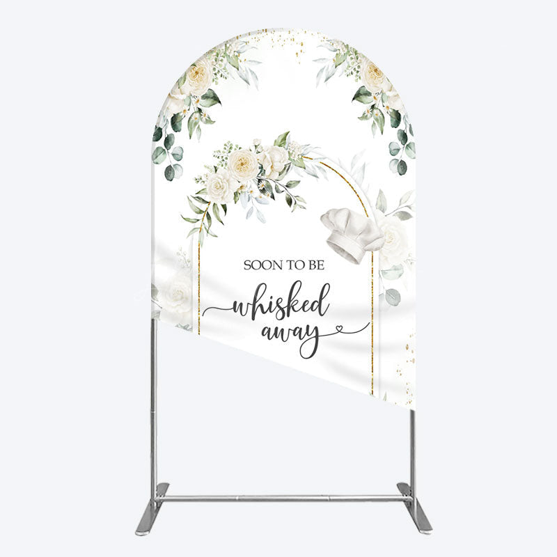 Lofaris Floral White Sweet Cook Baby Shower Arch Backdrop