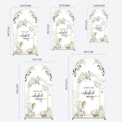 Lofaris Floral White Sweet Cook Baby Shower Arch Backdrop