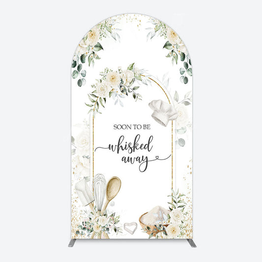 Lofaris Floral White Sweet Cook Baby Shower Arch Backdrop