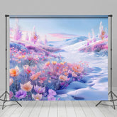 Lofaris Floral Winter Ice Path Photography Backdrop