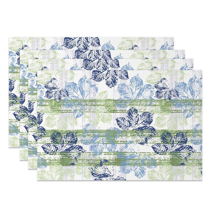 Lofaris Floral Wood Inkjet Painting Art Set of 4 Placemats