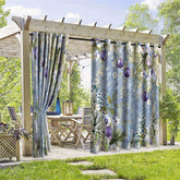 Lofaris Floral Xmas Ball Waterproof Printed Outdoor Curtains