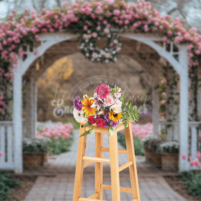 Lofaris Flower Arch Shelf Tulip Outdoor Spring Wedding Backdrop