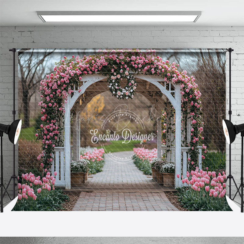 Lofaris Flower Arch Shelf Tulip Outdoor Spring Wedding Backdrop
