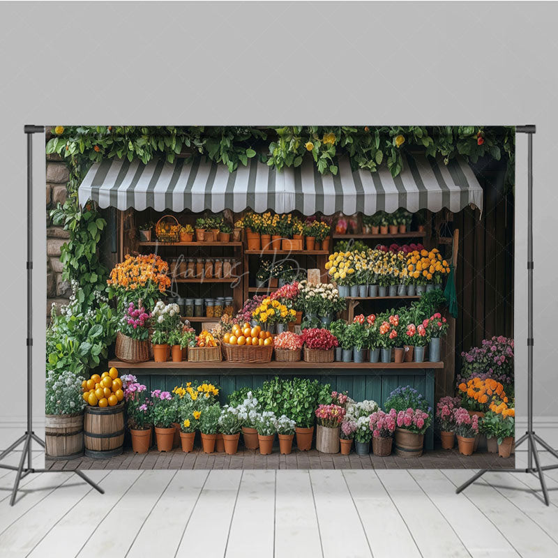 Lofaris Flower Green Plant Shelf Spring Photography Backdrop