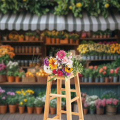 Lofaris Flower Green Plant Shelf Spring Photography Backdrop