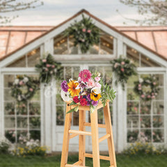 Lofaris Flower Room Grass Outdoor Spring Scenery Backdrop