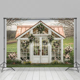 Lofaris Flower Room Grass Outdoor Spring Scenery Backdrop