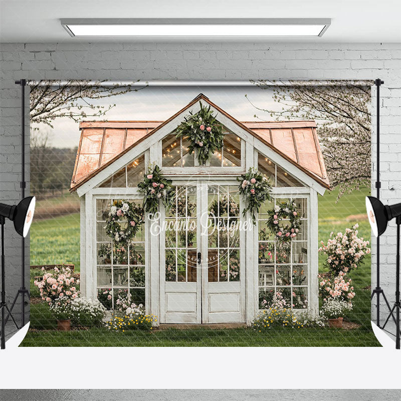 Lofaris Flower Room Grass Outdoor Spring Scenery Backdrop