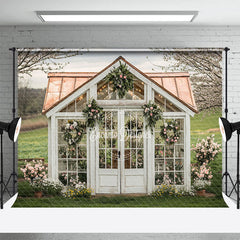 Lofaris Flower Room Grass Outdoor Spring Scenery Backdrop