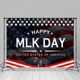 Lofaris Fluttering Usa Flag Speech Happy Mlk Day Backdrop