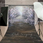 Lofaris Foggy Pink Misty Blossoms Garden Photo Sweep Backdrop