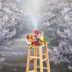Lofaris Foggy Pink Misty Blossoms Garden Photography Backdrop