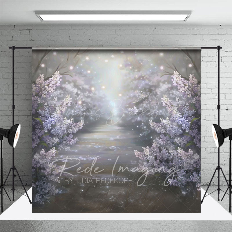 Lofaris Foggy Pink Misty Blossoms Garden Photography Backdrop