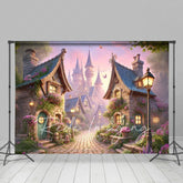 Lofaris Foggy Whimsical French Kingdom Spring Photo Backdrop