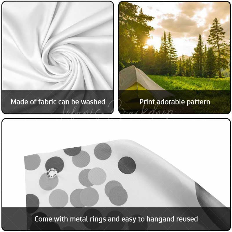 Lofaris Forest Mountain Grass Camping Time Garage Door Banner