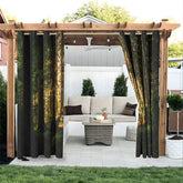 Lofaris Forest Shadow Waterproof Printed Outdoor Curtains