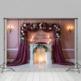 Lofaris Forever Begins Here Floral Arched Wedding Backdrop