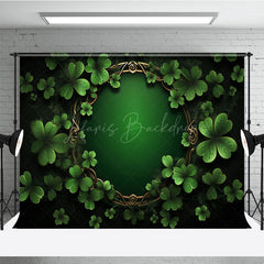 Lofaris Four Leaf Clover Full Green St Patricks Day Backdrop