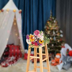 Lofaris Fox Doll Trees Tent Light Glitter Christmas Backdrop
