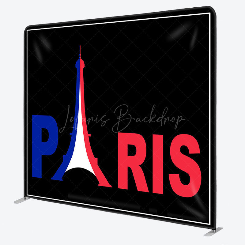 Lofaris French Flag Eiffel Tower Paris Pillow Cover Backdrop
