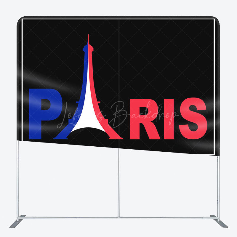 Lofaris French Flag Eiffel Tower Paris Pillow Cover Backdrop