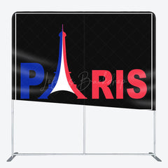 Lofaris French Flag Eiffel Tower Paris Pillow Cover Backdrop