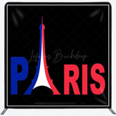 Lofaris French Flag Eiffel Tower Paris Pillow Cover Backdrop