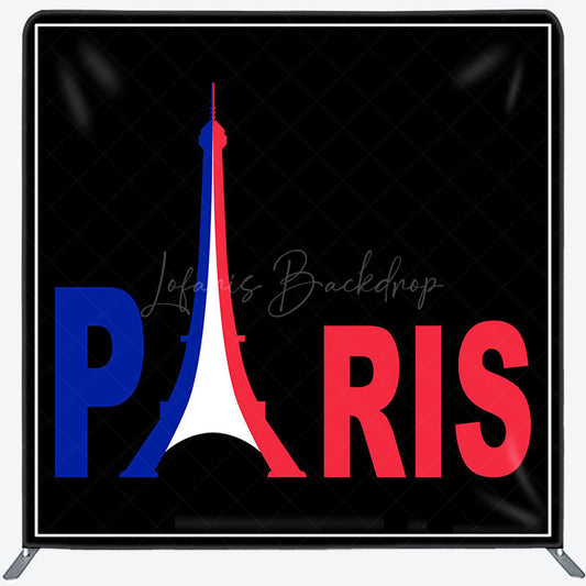 Lofaris French Flag Eiffel Tower Paris Pillow Cover Backdrop