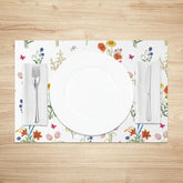 Lofaris Fresh and Bright Spring Floral Placemats Set of 4 for Easter Holiday Cheerful Garden Party Decor