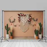 Lofaris Fresh Boho Cactus Floral And Sweet Wedding Backdrop
