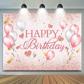 Lofaris Fresh Color Balloons Glitter Happy Birthday Backdrop