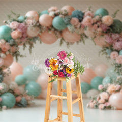 Lofaris Fresh Color Floral Balloon Arch Wedding Backdrop