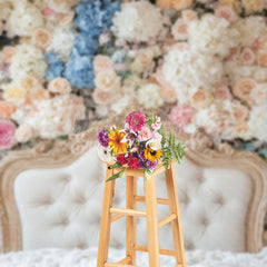 Lofaris Fresh Color Flowers Photography Headboard Backdrop
