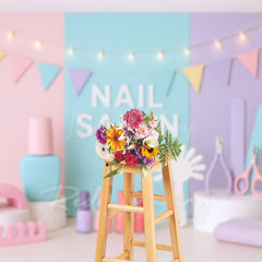 Lofaris Fresh Color Nail Salon Photo Cake Smash Backdrop
