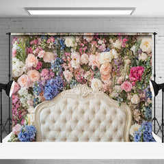 Lofaris Fresh Fancy Flowers Photography Headboard Backdrop