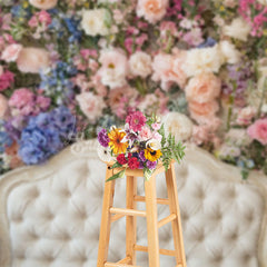 Lofaris Fresh Fancy Flowers Photography Headboard Backdrop