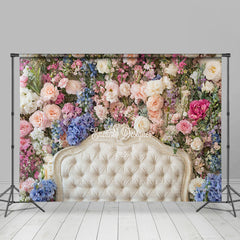 Lofaris Fresh Fancy Flowers Photography Headboard Backdrop