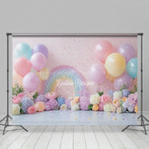 Lofaris Fresh Floral Balloons Birthday Cake Smash Backdrop
