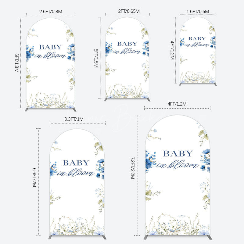 Lofaris Fresh Floral Bloom Boho Baby Shower Arch Backdrop