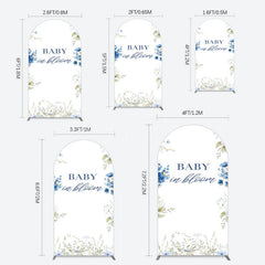 Lofaris Fresh Floral Bloom Boho Baby Shower Arch Backdrop