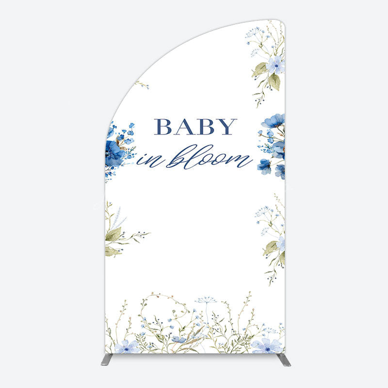Lofaris Fresh Floral Bloom Boho Baby Shower Half Moon Arch Backdrop